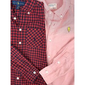 Ralph Lauren & J Crew Crewcuts Boys‎ Sz 8 Long Sleeve Button Down Shirt Set